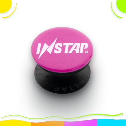Instap Pop, pink, side view, popsocket, digital business card, web3, earn crypto, networking, ultimate connection solution