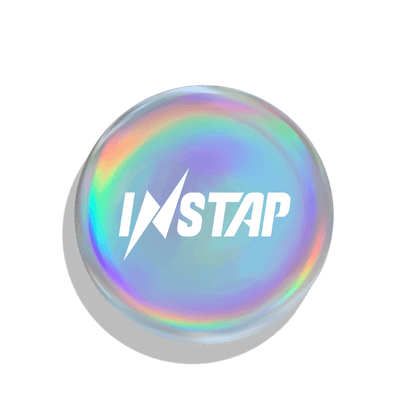 Instap Sticker, front view, prism, digital business card, web3, earn crypto, networking, ultimate connection solution